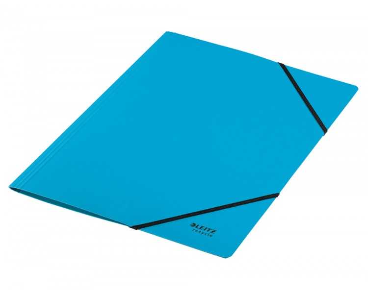 Carpeta leitz recycle gomas din a4 carton reciclable 100% azul