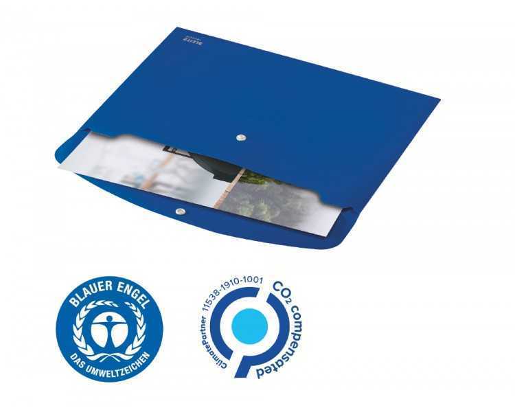 Carpeta leitz recycle portadocumentos broche din a4 polipropileno azul
