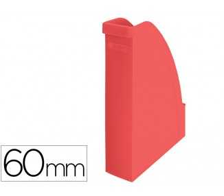 Revistero leitz recycle plastico lomo 60 mm rojo 78x308x278 mm