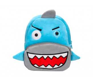 Cartera preescolar liderpapel mochila infantil peluche tiburon 260x100x240 mm