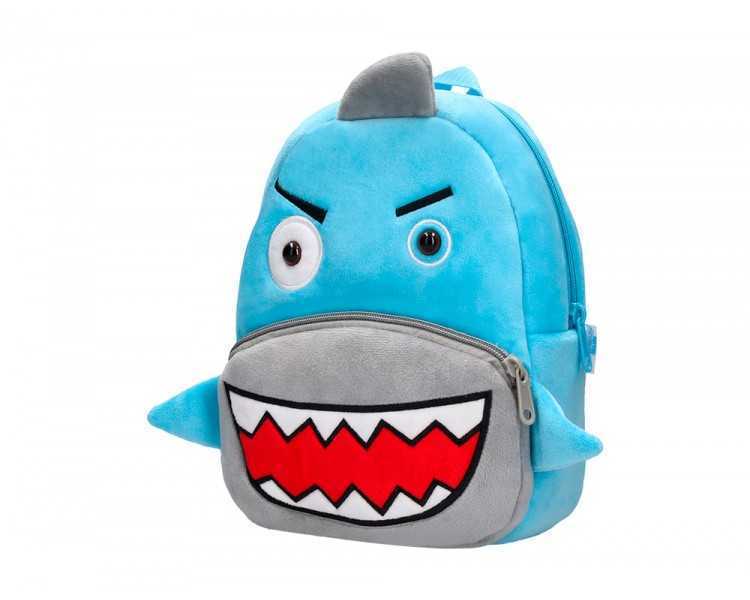 Cartera preescolar liderpapel mochila infantil peluche tiburon 260x100x240 mm
