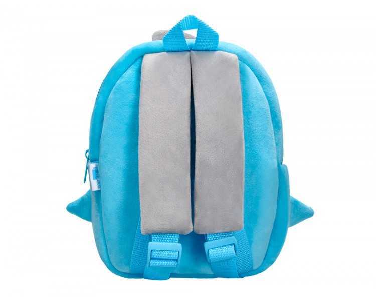 Cartera preescolar liderpapel mochila infantil peluche tiburon 260x100x240 mm
