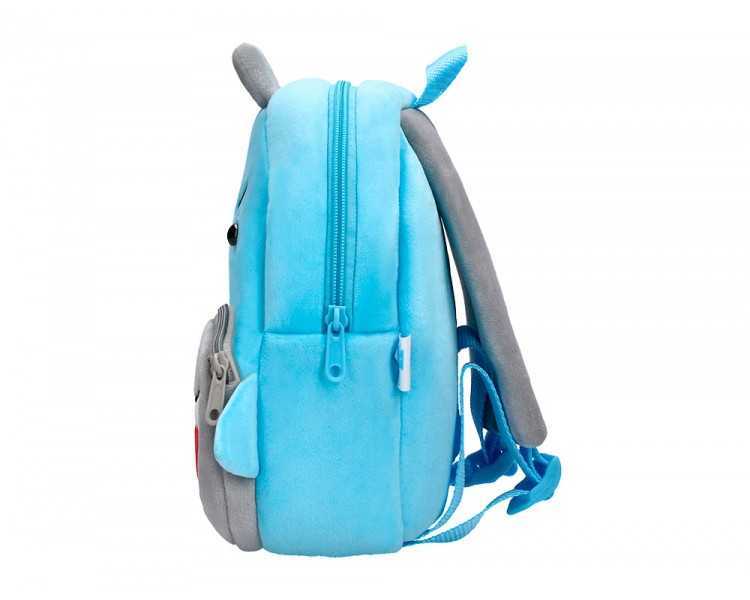 Cartera preescolar liderpapel mochila infantil peluche tiburon 260x100x240 mm
