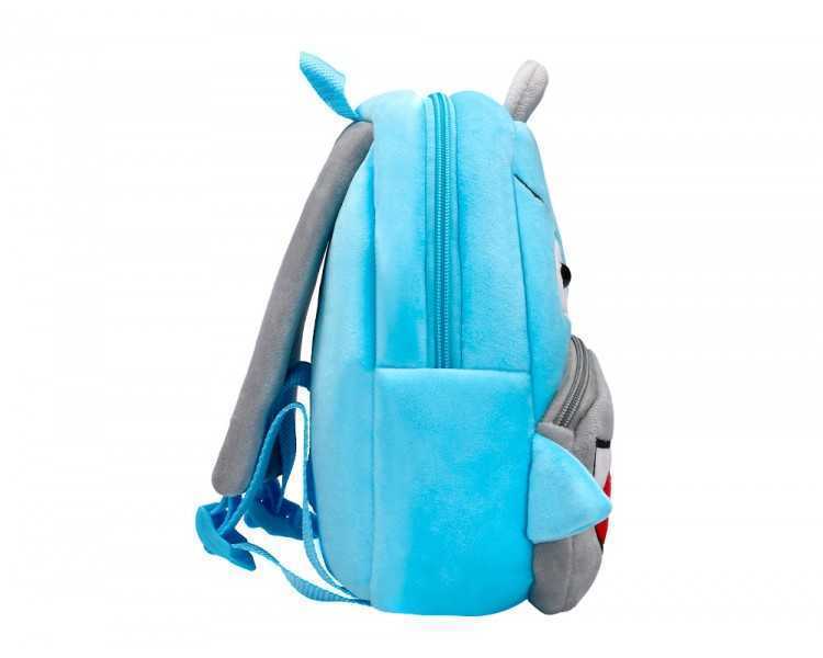 Cartera preescolar liderpapel mochila infantil peluche tiburon 260x100x240 mm