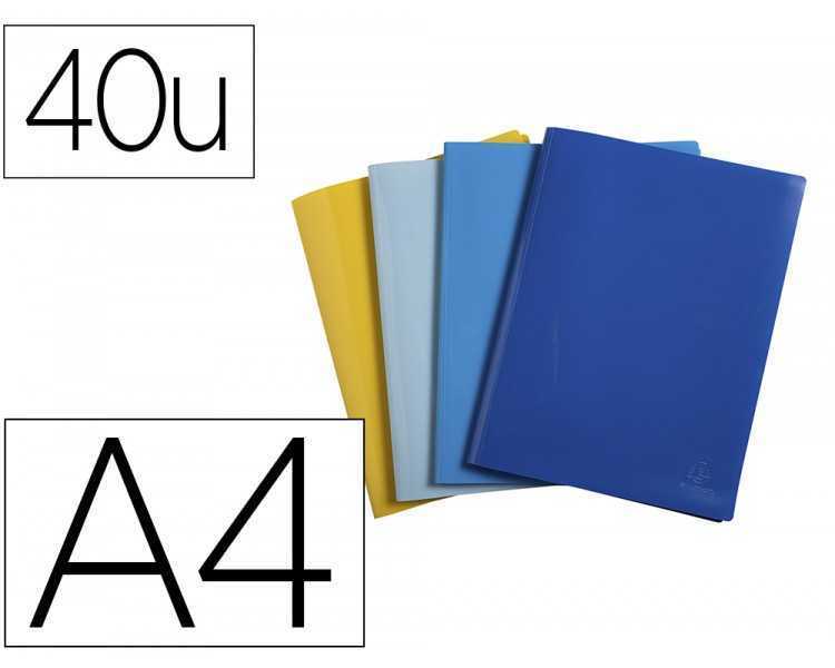 Carpeta exacompta escaparate 40 fundas din a4 reciclada polipropileno colores surtidos