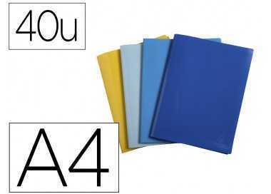 Carpeta exacompta escaparate 40 fundas din a4 reciclada polipropileno colores surtidos