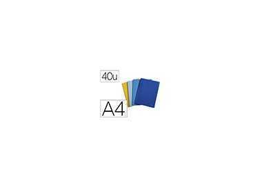 Carpeta exacompta escaparate 40 fundas din a4 reciclada polipropileno colores surtidos
