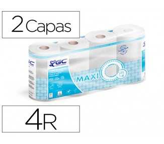 Papel de cocina goma camps 2 capas 90 servicios 224 mm x 21,6 m 21,5 g/m2 paquete de 4 rollos