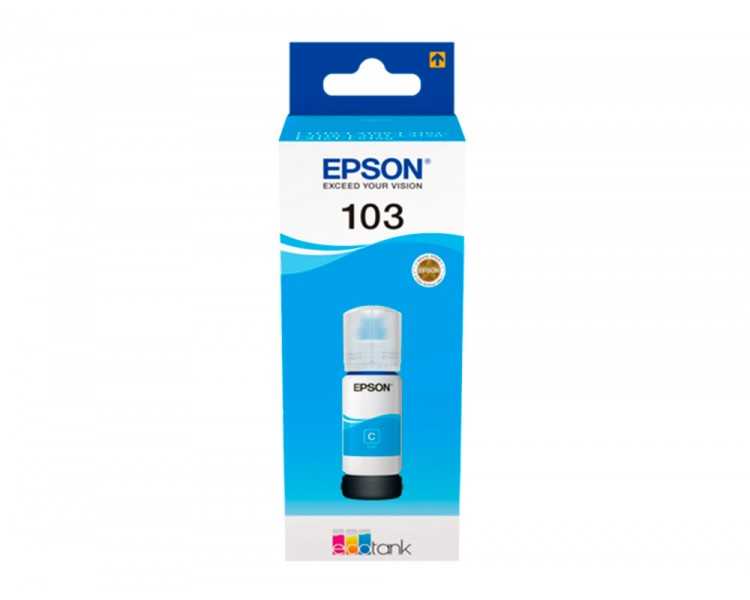 Tinta epson ecotank 103 l3110/3150/3151/5190 cian botella de 65 ml