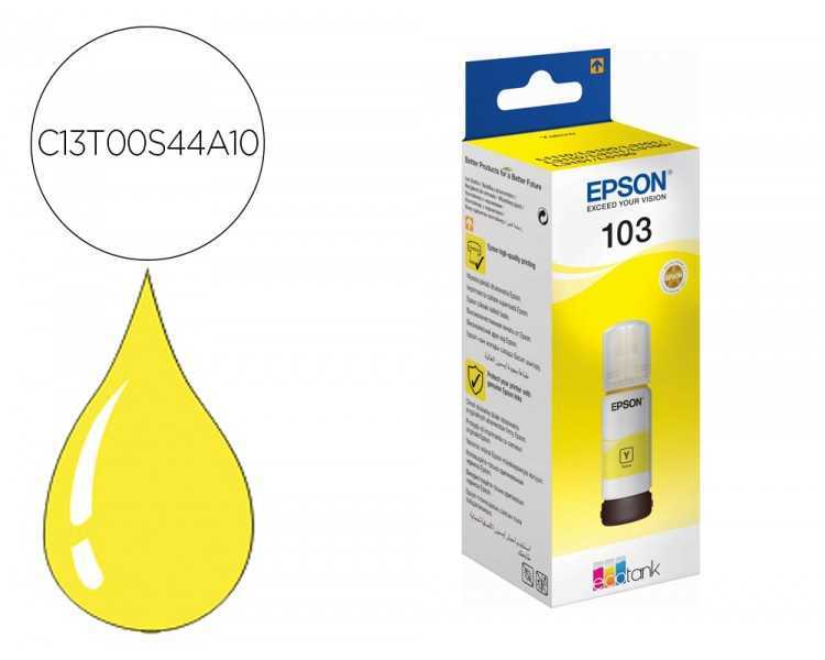 Tinta epson ecotank 103 l3110/3150/3151/5190 amarillo botella de 65 ml