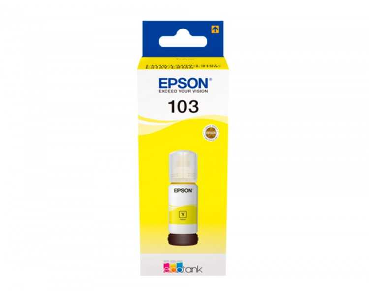 Tinta epson ecotank 103 l3110/3150/3151/5190 amarillo botella de 65 ml