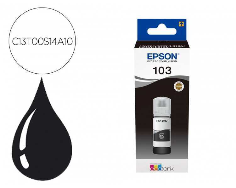 Tinta epson ecotank 103 l3110/3150/3151/5190 negro botella de 65 ml
