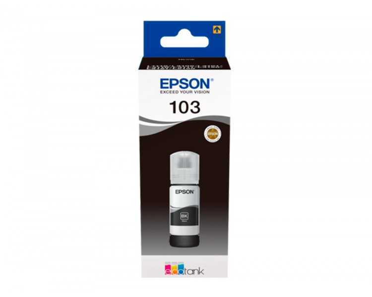 Tinta epson ecotank 103 l3110/3150/3151/5190 negro botella de 65 ml