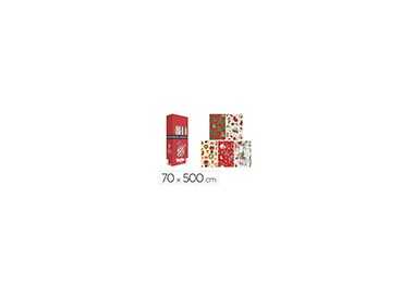 Papel de regalo basika navidad rollo ancho 70 cm longitud 5 m diseños surtidos gramaje 50 gr Papel de regalo basika navidad rollo ancho 70 cm longitud 5 m diseños surtidos gramaje 50 gr
