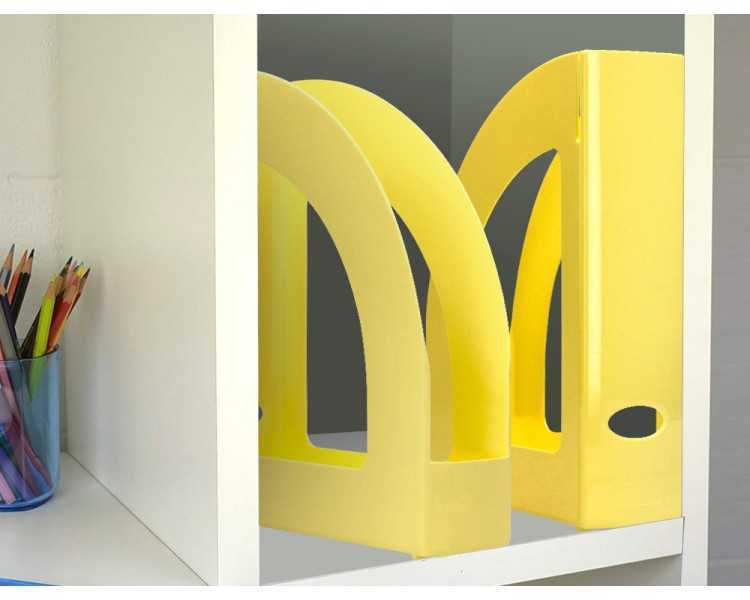 Revistero plastico q-connect color amarillo pastel 320x250x80 mm
