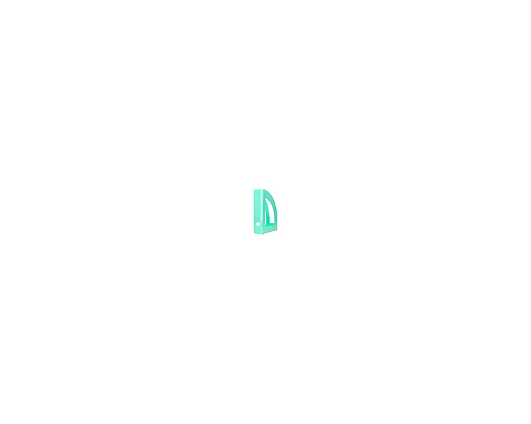 Revistero plastico q-connect color menta 320x250x80 mm
