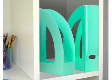 Revistero plastico q-connect color menta 320x250x80 mm