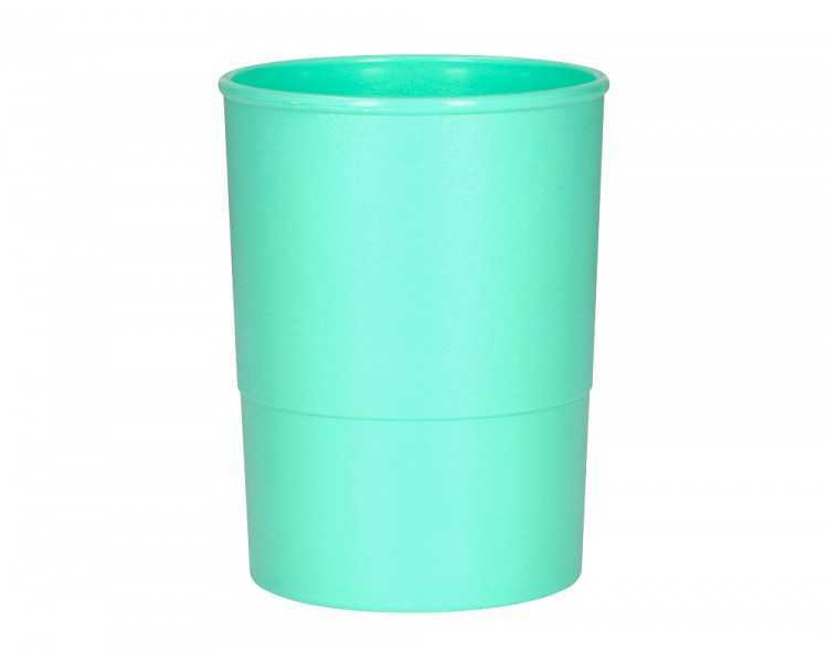 Cubilete portalapices q-connect verde menta pastel opaco plastico diametro 75 mm alto 100 mm