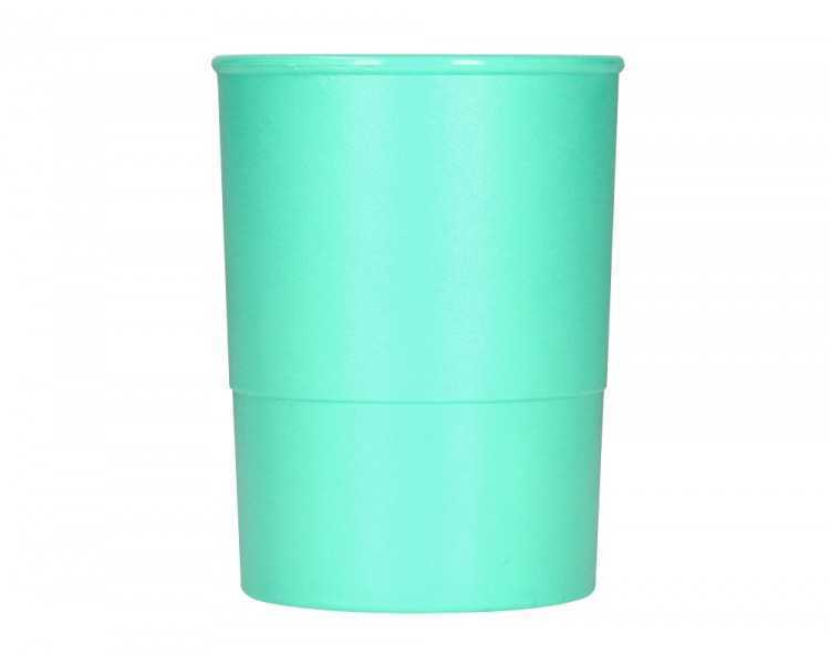 Cubilete portalapices q-connect verde menta pastel opaco plastico diametro 75 mm alto 100 mm