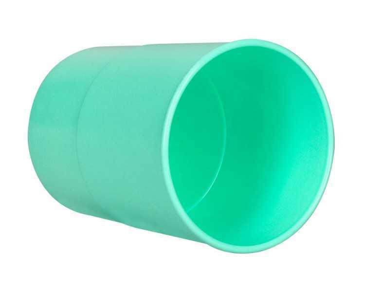 Cubilete portalapices q-connect verde menta pastel opaco plastico diametro 75 mm alto 100 mm