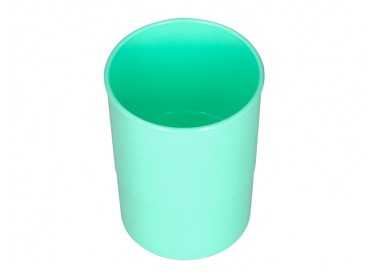 Cubilete portalapices q-connect verde menta pastel opaco plastico diametro 75 mm alto 100 mm