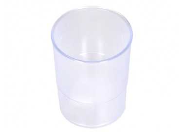 Cubilete portalapices q-connect transparente plastico diametro 75 mm alto 100 mm