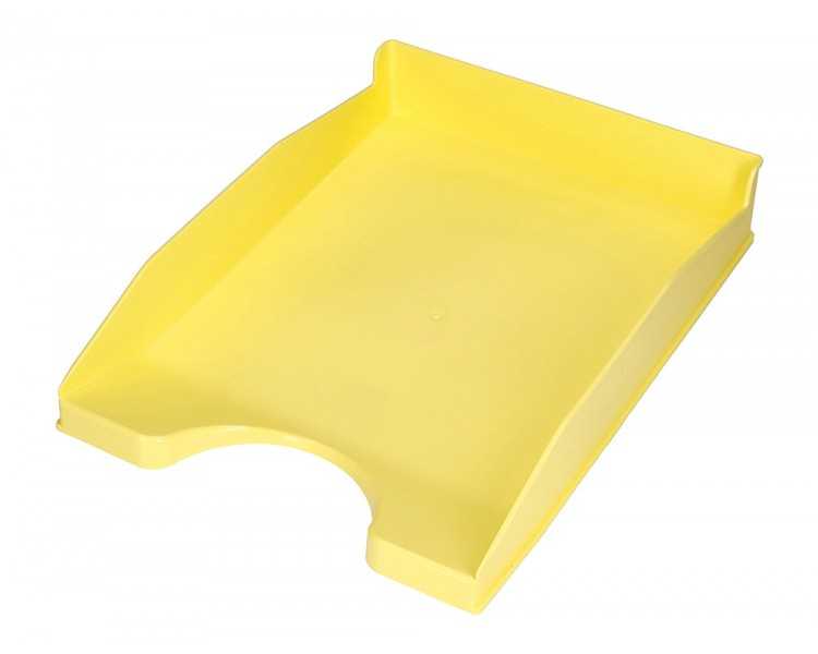 Bandeja sobremesa plastico q-connect amarillo pastel opaco 240x70x340mm