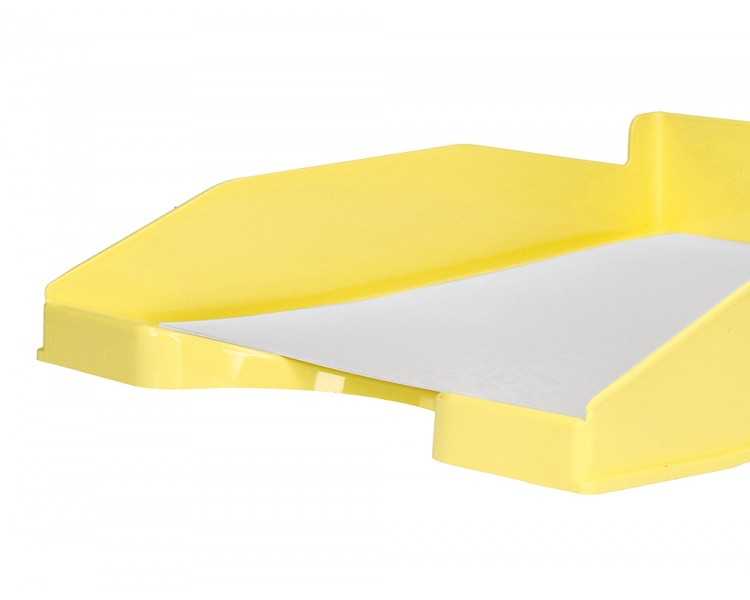 Bandeja sobremesa plastico q-connect amarillo pastel opaco 240x70x340mm