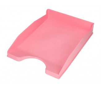 Bandeja sobremesa plastico q-connect rosa pastel opaco 240x70x340mm