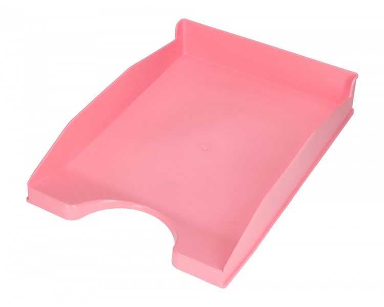 Bandeja sobremesa plastico q-connect rosa pastel opaco 240x70x340mm