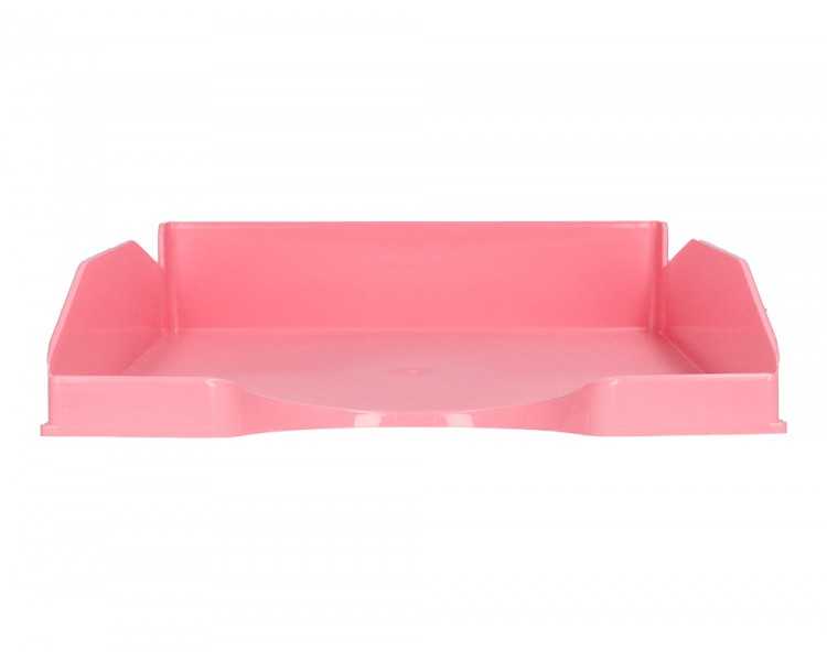 Bandeja sobremesa plastico q-connect rosa pastel opaco 240x70x340mm