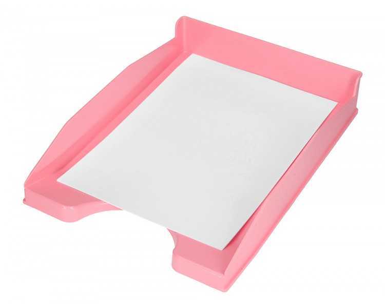Bandeja sobremesa plastico q-connect rosa pastel opaco 240x70x340mm