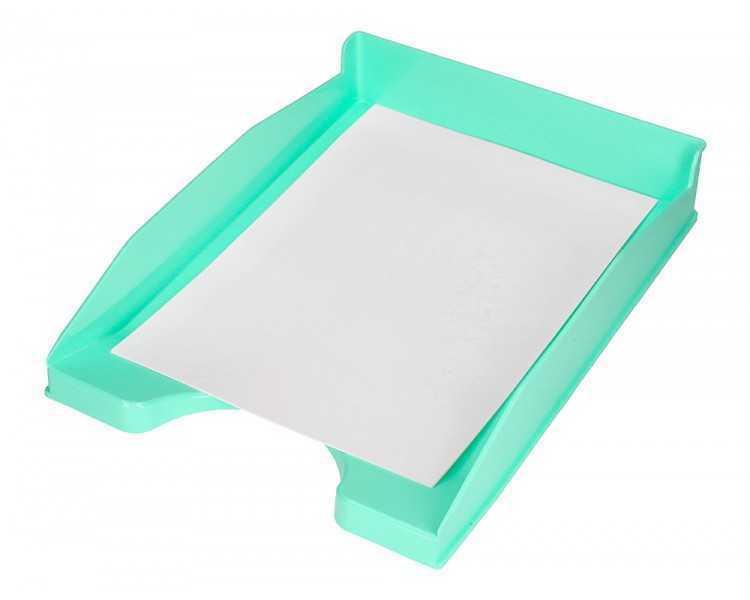 Bandeja sobremesa plastico q-connect verde menta opaco 240x70x340mm