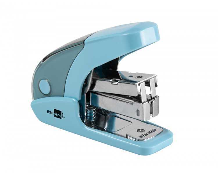 Grapadora liderpapel micro con regalo de caja de 1000 grapas 24/6 26/6 capacidad 20 hojas