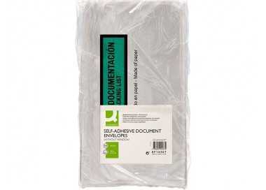 Sobre autoadhesivo q-connect portadocumentos multilingue 240x135 mm sin ventana 100% papel paquete de 100 unidades Sobre autoadhesivo q-connect portadocumentos multilingue 240x135 mm sin ventana 100% papel paquete de 100 unidades