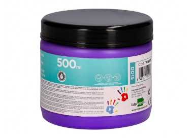 Pintura dedos liderpapel violeta tarrina de 500 cc
