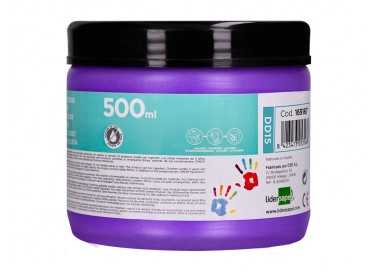 Pintura dedos liderpapel violeta tarrina de 500 cc