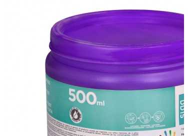 Pintura dedos liderpapel violeta tarrina de 500 cc