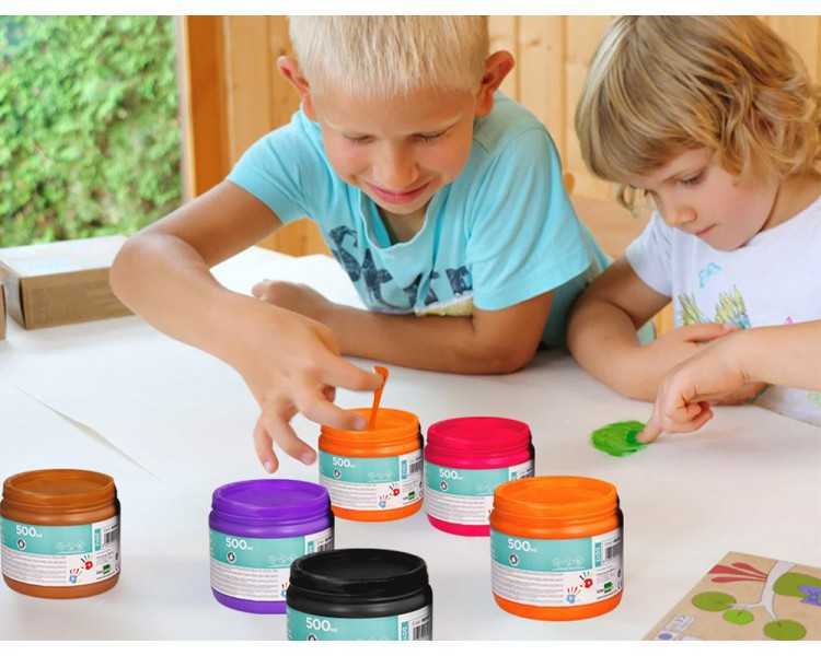 Pintura dedos liderpapel violeta tarrina de 500 cc