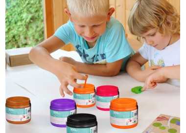 Pintura dedos liderpapel violeta tarrina de 500 cc