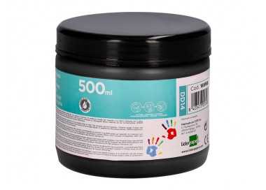 Pintura dedos liderpapel negro tarrina de 500 cc