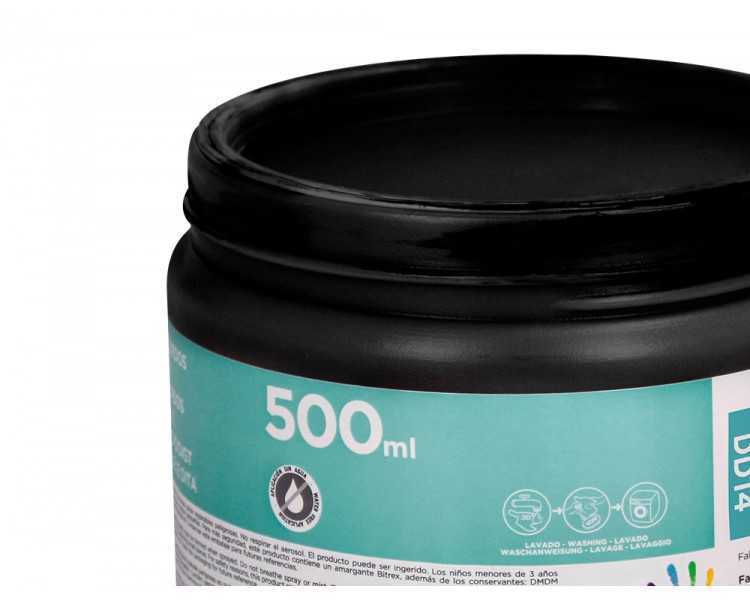 Pintura dedos liderpapel negro tarrina de 500 cc