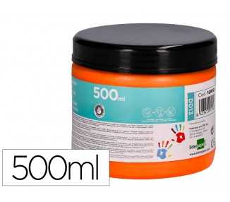 Pintura dedos liderpapel naranja tarrina de 500 cc