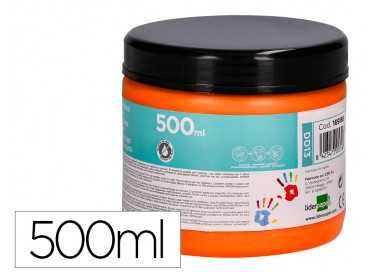 Pintura dedos liderpapel naranja tarrina de 500 cc