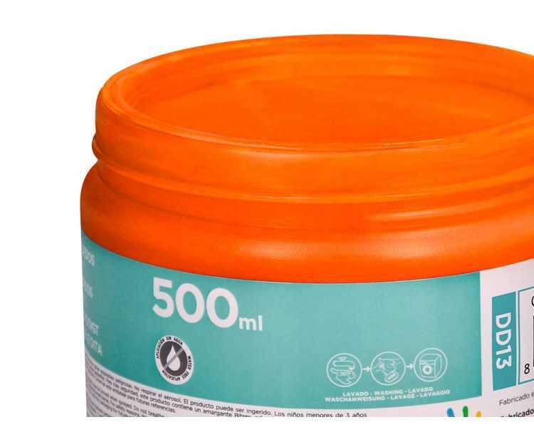 Pintura dedos liderpapel naranja tarrina de 500 cc