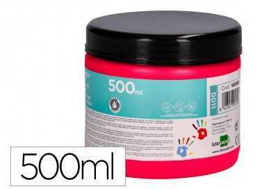 Pintura dedos liderpapel magenta tarrina de 500 cc
