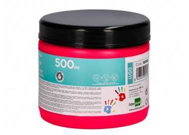 Pintura dedos liderpapel magenta tarrina de 500 cc