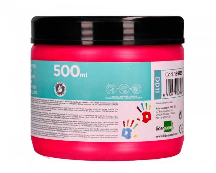Pintura dedos liderpapel magenta tarrina de 500 cc