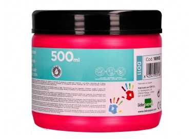 Pintura dedos liderpapel magenta tarrina de 500 cc