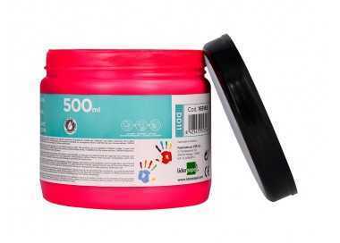 Pintura dedos liderpapel magenta tarrina de 500 cc